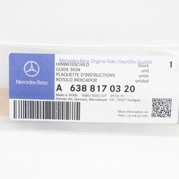 NEW MERCEDES-BENZ VITO W638 SIDE EMBLEM BADGE A6388170320 ORIGINAL - Image 6