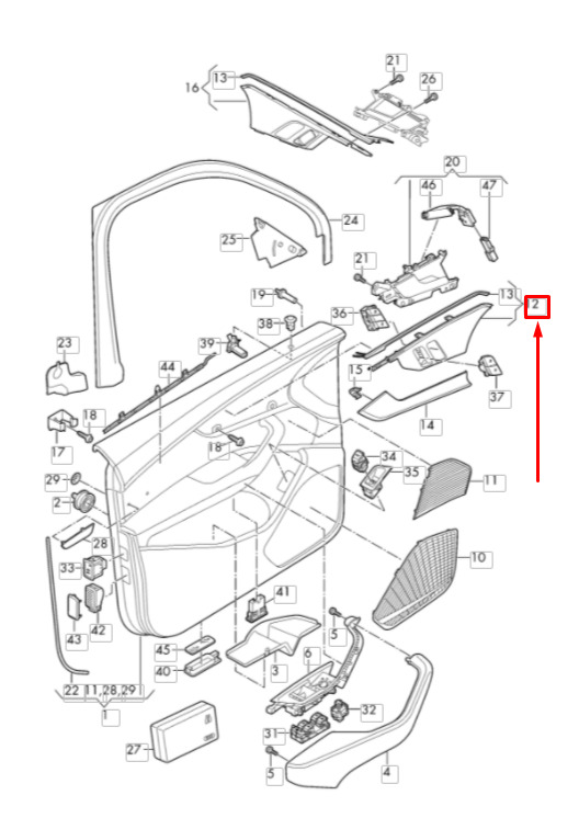 NEW AUDI A4 B9 FRONT LEFT DOOR SWITCH TRIM LHD 8W1959517D6PS 8 NEW AUDI A4 B9 FRONT LEFT DOOR SWITCH TRIM LHD 8W1959517D6PS - Image 8