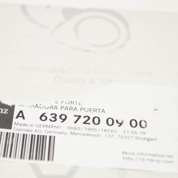 NEW MERCEDES BENZ VITO W639 FRONT LEFT DOOR LOCK RHD A6397200900 ORIGINAL - Image 6