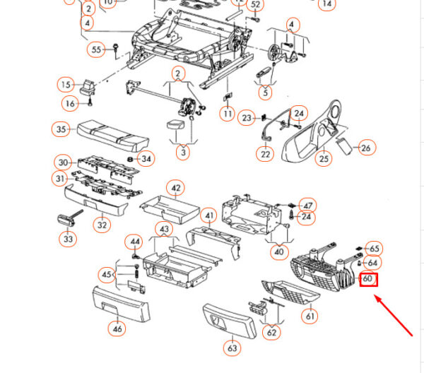 NEW AUDI A4 B7 FRONT RIGHT UNDER SEAT STOWAGE COMPARTMENT 8J08826224PK - Image 8