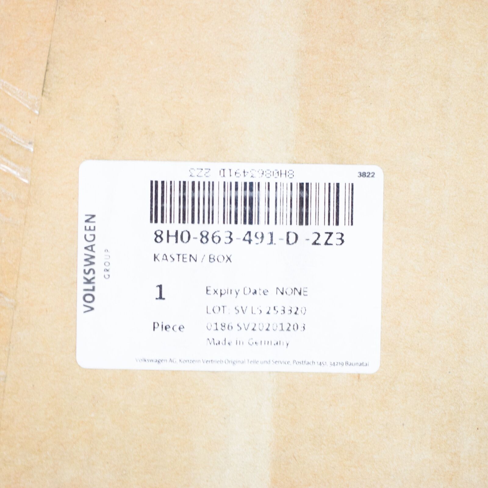 NEW AUDI A4 CONVERTIBLE B7 CONVERTIBLE TOP STOWAGE AREA 8H0863491D2Z3 ORIGINAL 6 NEW AUDI A4 CONVERTIBLE B7 CONVERTIBLE TOP STOWAGE AREA 8H0863491D2Z3 ORIGINAL - Image 6