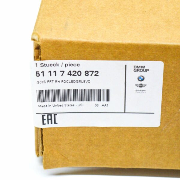 NEW BMW X3 G01 FRONT BUMPER RIGHT SIDE OPEN GRILLE 51117420872 - Image 8