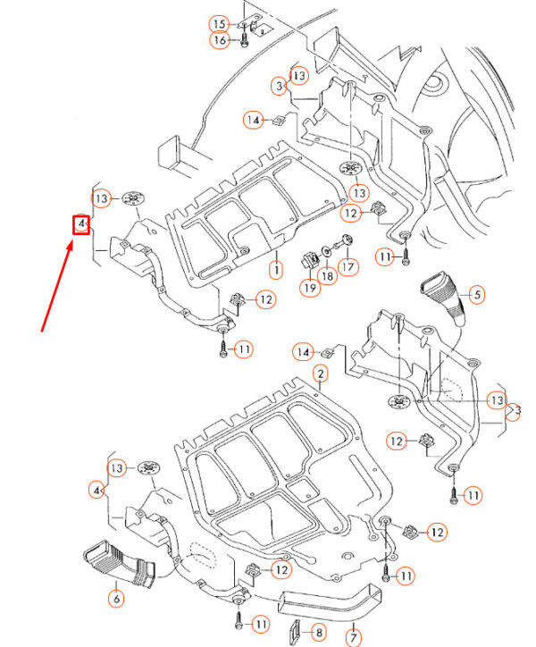 NEW AUDI A3 8L RIGHT ENGINE SOUND INSULATION COVER 1J0825250F01C - Image 8