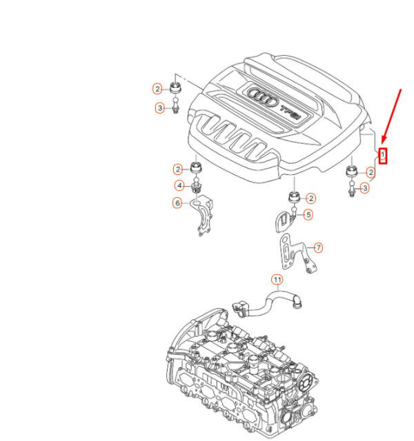 NEW AUDI A3 8V ENGINE TOP COVER 06K103925E - Image 8