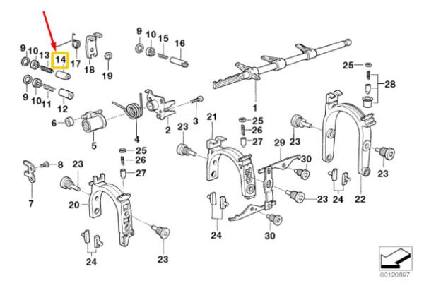 NEW BMW 3 E36 MANUAL GEARBOX SHIFT DETENT LOCKING PIN 23311224849 ORIGINAL - Image 6