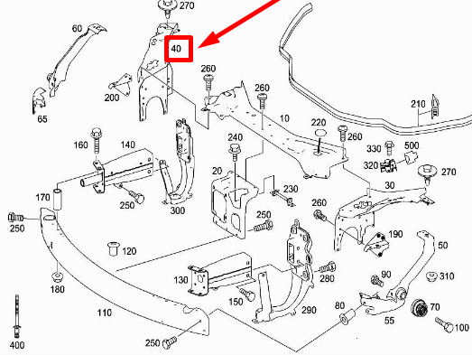 NEW MERCEDES-BENZ CLS C219 RIGHT HEADLIGHT SUPPORT BRACKET A2196200428 ORIGINAL 6 NEW MERCEDES-BENZ CLS C219 RIGHT HEADLIGHT SUPPORT BRACKET A2196200428 ORIGINAL - Image 6