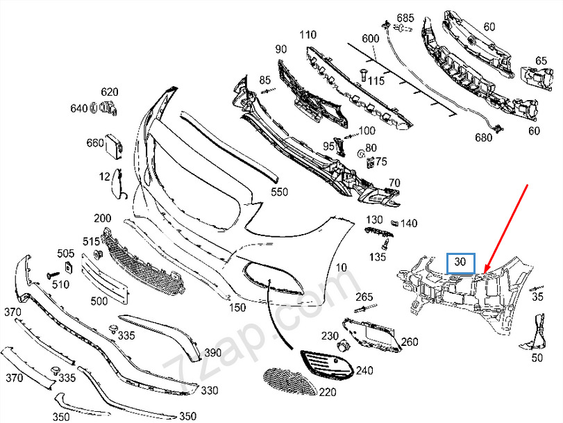NEW MERCEDES-BENZ C-CLASS W205 FRONT BUMPER LEFT BRACKET A2058850765 ORIGINAL 6 NEW MERCEDES-BENZ C-CLASS W205 FRONT BUMPER LEFT BRACKET A2058850765 ORIGINAL - Image 6