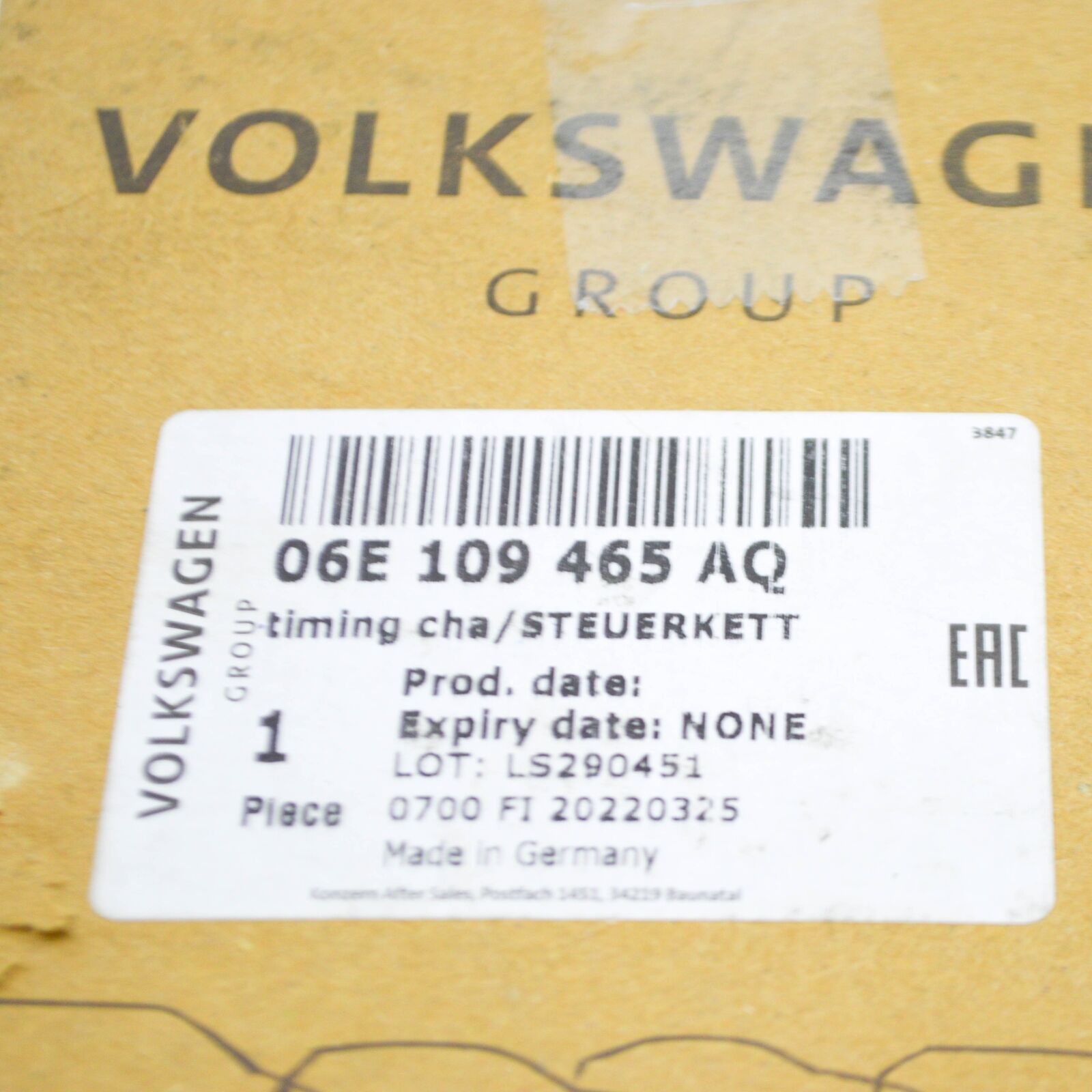NEW AUDI A4 B8 LOWER CENTRE CAMSHAFT TIMING CHAIN 06E109465AQ 8 NEW AUDI A4 B8 LOWER CENTRE CAMSHAFT TIMING CHAIN 06E109465AQ - Image 8
