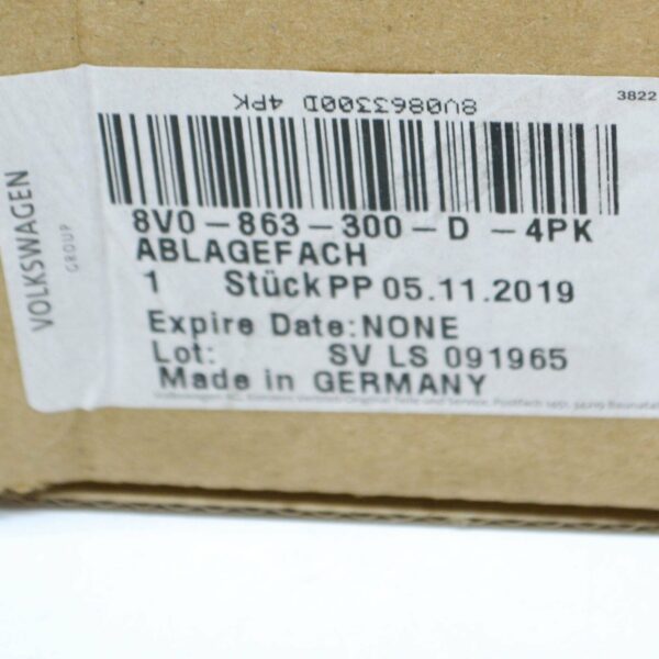 NEW AUDI A3 CABRIO 8V INTERIOR STORAGE CONSOLE COMPARTMENT 8V0863300D4PK - Image 8