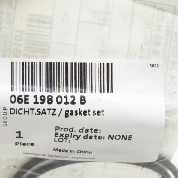 NEW VW TOUAREG 7P MK2 THROTTLE PIPE UNION GASKET SET 06E198012B ORIGINAL - Image 6