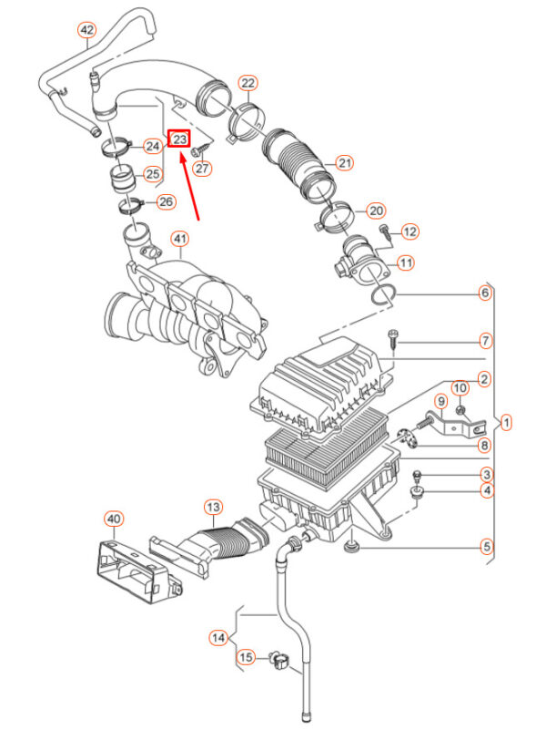 NEW AUDI A1 MK1 ENGINE AIR INTAKE HOSE 06F129654 - Image 8