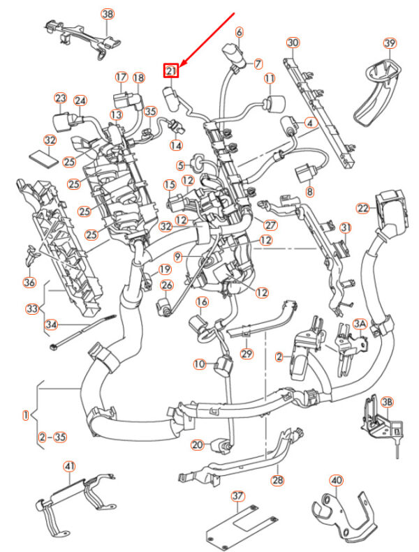 NEW AUDI A1 MK1 5 PIN MAF PLUG CONNECTOR 1J0973705 ORIGINAL - Image 6