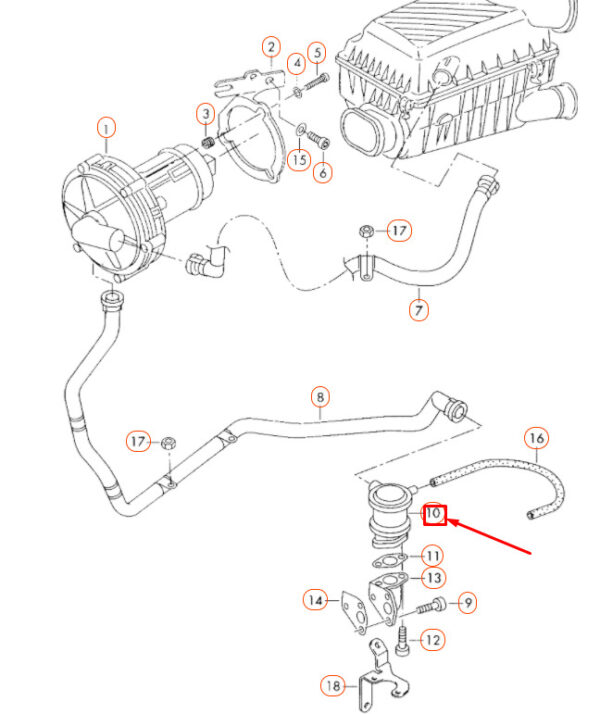 NEW VOLKSWAGEN BEETLE 9C SECONDARY AIR VALVE 022131101F ORIGINAL - Image 6