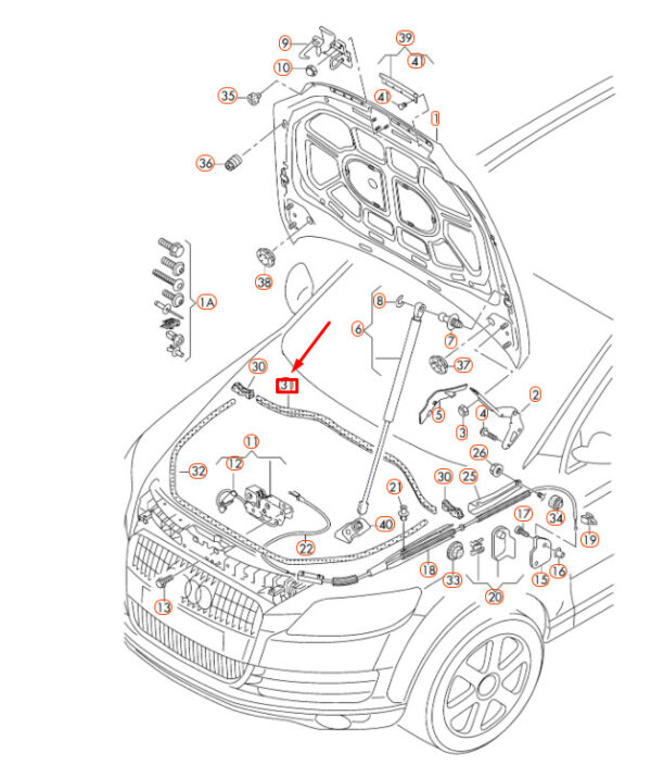 NEW AUDI Q7 4L HOOD REAR WATER BOX SEAL 4L0823723 - Image 8