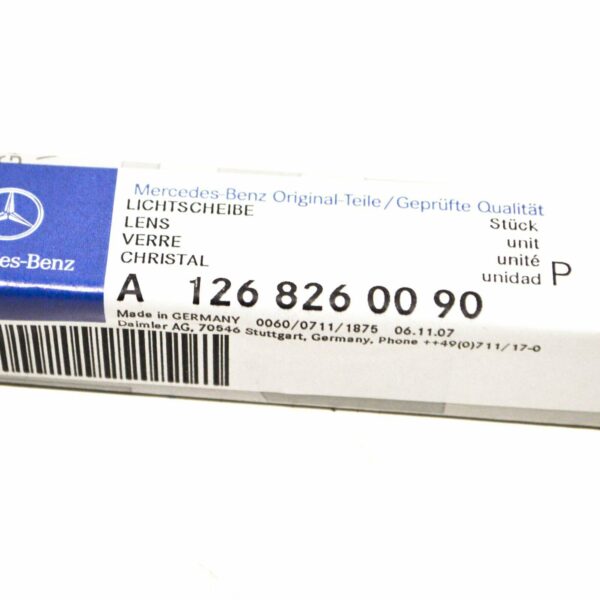 NEW MERCEDES BENZ S-CLASS W126 REAR NUMBER PLATE LIGHT LENS A1268260090 ORIGINAL - Image 6