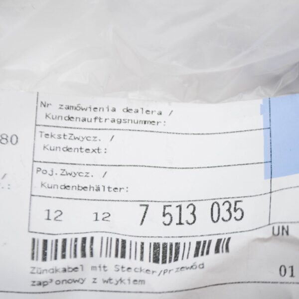NEW MINI COOPER R50, R53 IGNITION WIRE WIT PLUG CYLINDER 4 12127513035 ORIGINAL - Image 6