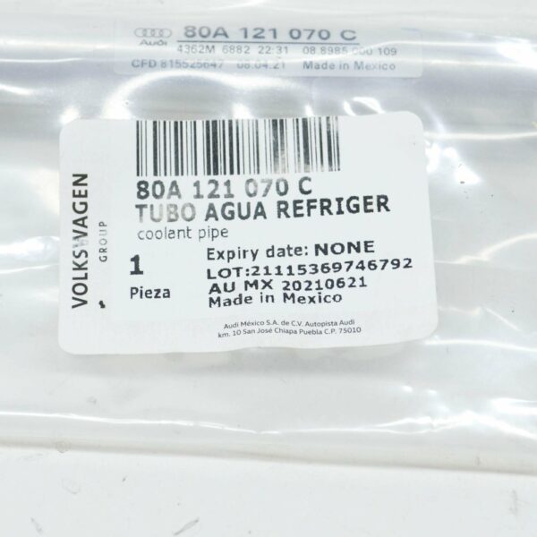 NEW AUDI Q5 FY 80A ENGINE WATER COOLANT HOSE 80A121070C - Image 8