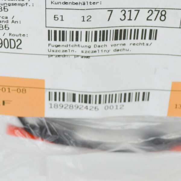 NEW BMW I3 I01 FRONT RIGHT ROOF JOINT SEAL 7317278 51127317278 ORIGINAL - Image 6