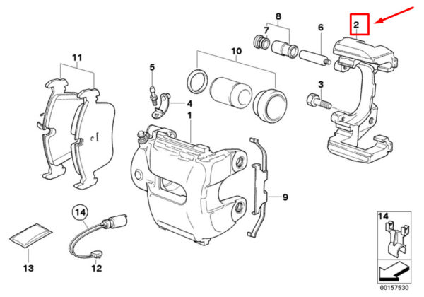 NEW BMW 3 E90 FRONT BRAKE CALLIPER CARRIER 6769097 34116769097 ORIGINAL - Image 6