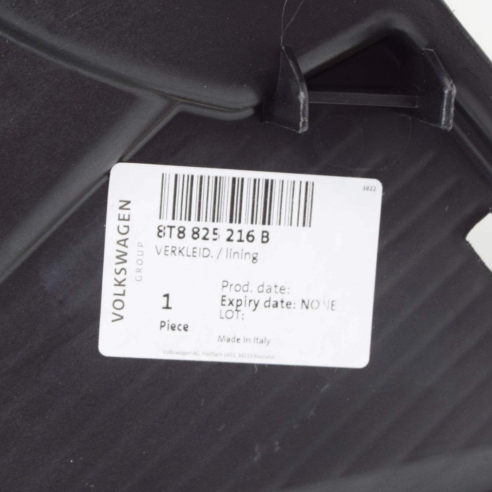 NEW AUDI A5 8T CABRIO REAR RIGHT UNDERBODY COVER 8T8825216B ORIGINAL 6 NEW AUDI A5 8T CABRIO REAR RIGHT UNDERBODY COVER 8T8825216B ORIGINAL - Image 6