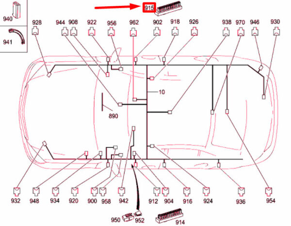 NEW MB C W204 INTERIOR CAN POTENTIAL DISTRIBUTOR BLOCK A0045467540 - Image 6
