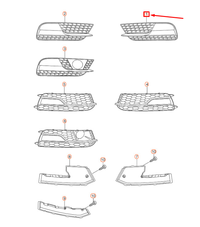 NEW AUDI A5 8T3 FRONT BUMPER LEFT AIR GUIDE GRILLE 8T0807681H01C 8 NEW AUDI A5 8T3 FRONT BUMPER LEFT AIR GUIDE GRILLE 8T0807681H01C - Image 8