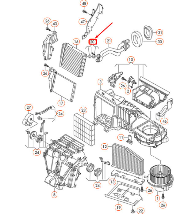 NEW AUDI A3 8P HEATER CORE PIPE GASKET SET 8E0898380 - Image 8