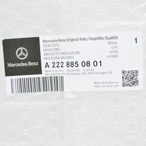 NEW MERCEDES-BENZ S W222 AMG FRONT LEFT BUMPER TRIM A2228850801 2018 ORIGINAL - Image 6