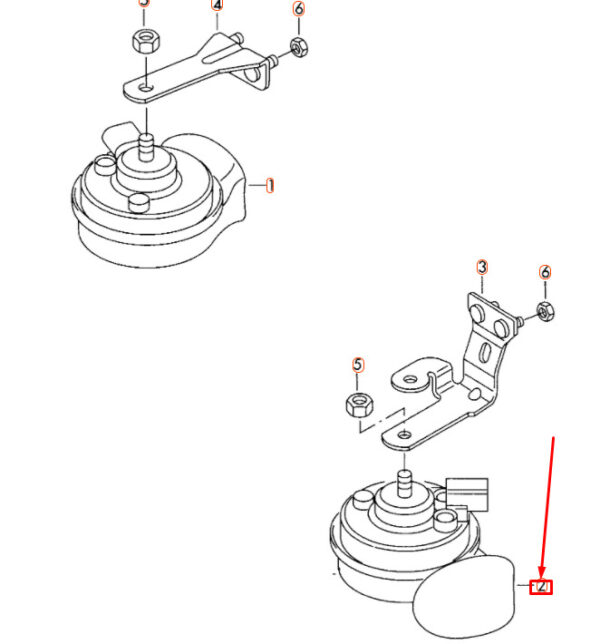 NEW VOLKSWAGEN EOS HIGH TONE FANFARE 3C0951223E - Image 8