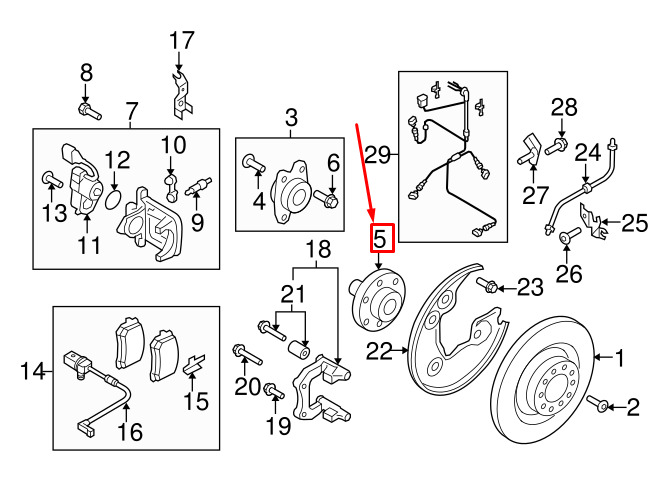 NEW AUDI A5 SPORTBACK 8T REAR WHEEL HUB 8K0407613D ORIGINAL 6 NEW AUDI A5 SPORTBACK 8T REAR WHEEL HUB 8K0407613D ORIGINAL - Image 6