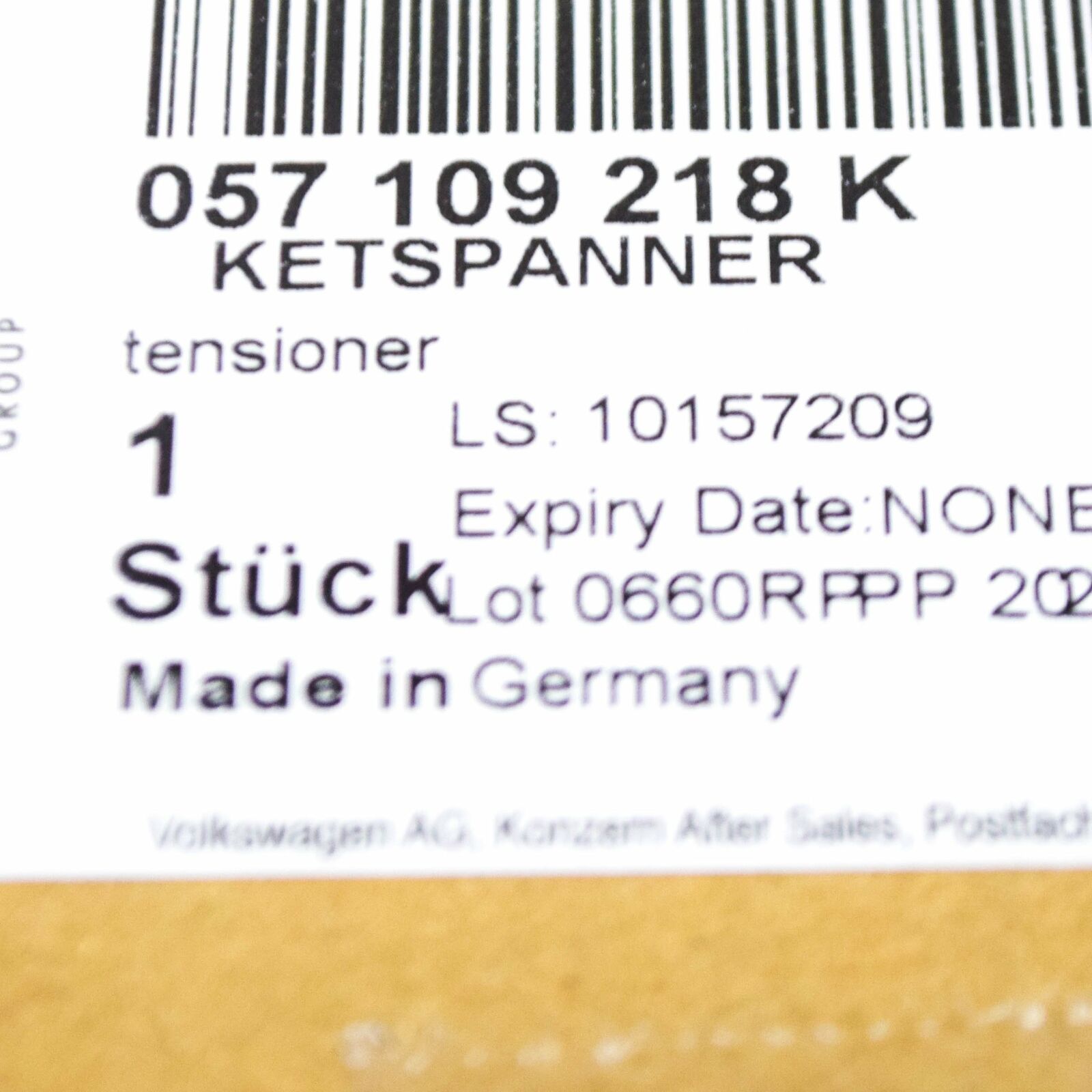 NEW AUDI A4 B8 RIGHT CHAIN TENSIONER 057109218K ORIGINAL 6 NEW AUDI A4 B8 RIGHT CHAIN TENSIONER 057109218K ORIGINAL - Image 6