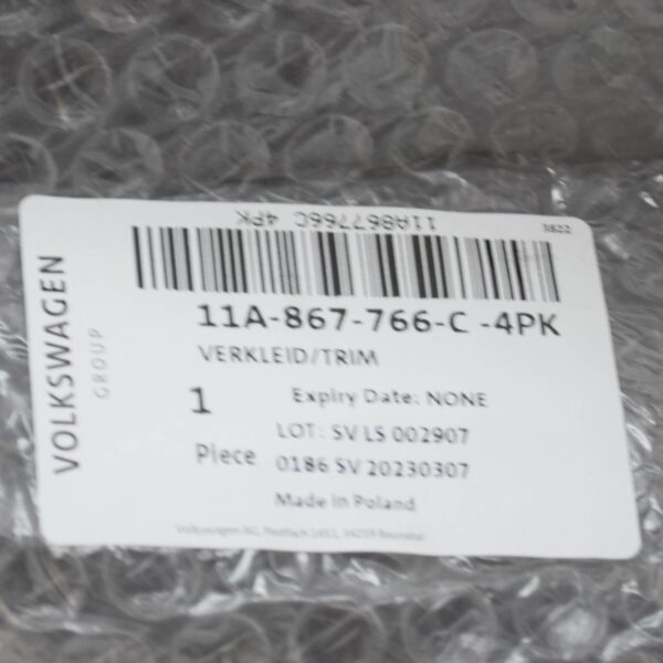 NEW VOLKSWAGEN ID.4 REAR RIGHT LOWER C-PILLAR COVER 11A867766C4PK ORIGINAL - Image 6