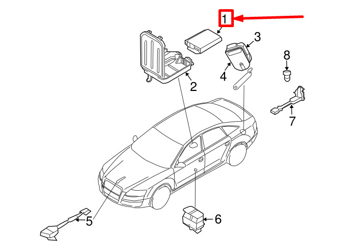 NEW AUDI A4 CABRIO B7 COMFORT SYSTEM CONTROL UNIT 8H0959433L ORIGINAL 6 NEW AUDI A4 CABRIO B7 COMFORT SYSTEM CONTROL UNIT 8H0959433L ORIGINAL - Image 6