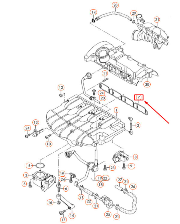 NEW AUDI A1 8X INTAKE MANIFOLD GASKET 06F129717D - Image 8