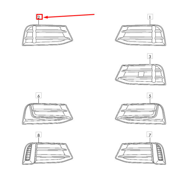 NEW AUDI A3 8V FRONT BUMPER RIGHT AIR GUIDE GRILLE 8V5807682M9B9 - Image 8