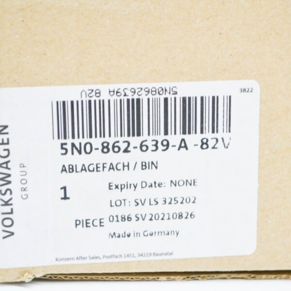 NEW VW TIGUAN 5N MK1 CONSOLE REAR STOWAGE COMPARTMENT 5N0862639A82V - Image 8