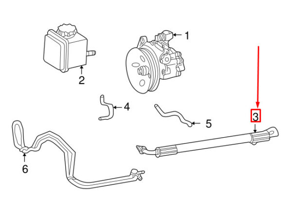 NEW MERCEDES-BENZ C W203 POWER STEERING PRESSURE HOSE A2034662781 ORIGINAL - Image 6