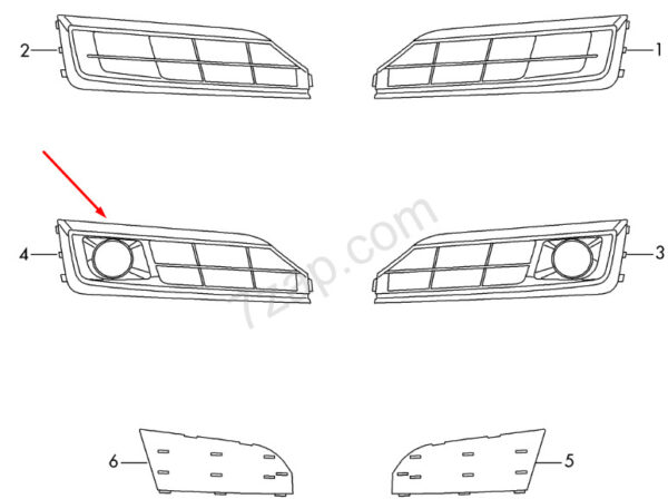 NEW AUDI A8 D4 RIGHT FOG LIGHT GRILLE 4H0807680PT94 4H0807680P T94 - Image 8