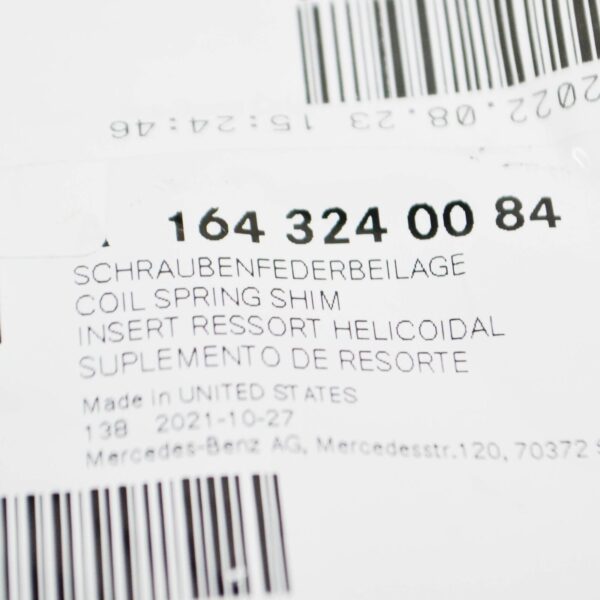 NEW MERCEDES-BENZ ML W164 FRONT SPRING SHIM A1643240084 ORIGINAL - Image 6
