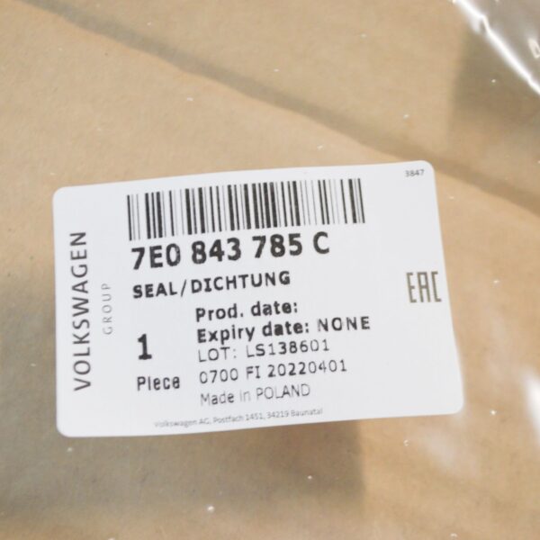 NEW VW TRANSPORTER T5 LEFT SLIDING DOOR SEAL 7E0843785C ORIGINAL - Image 6
