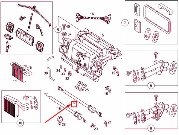NEW MERCEDES-BENZ SPRINTER 903 HEATER DEFROSTER DOOR CABLE A9018330131 ORIGINAL - Image 6