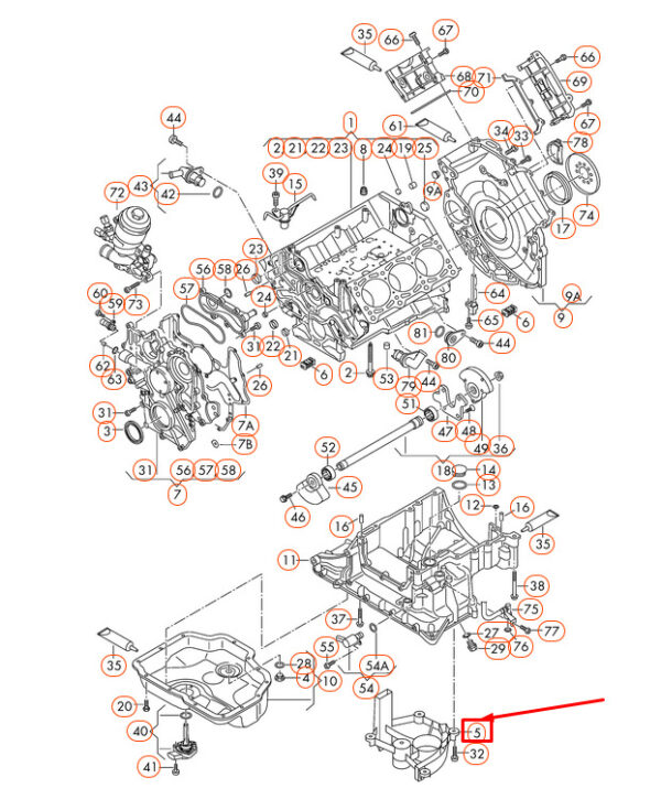NEW AUDI A4 B8 ENGINE OIL SUMP INSERT 059103138AN - Image 8
