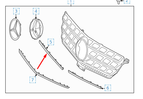 NEW MB M-CLASS W166 FRONT BUMPER LEFT UPPER MOLDING A1668881185 2014 ORIGINAL 6 NEW MB M-CLASS W166 FRONT BUMPER LEFT UPPER MOLDING A1668881185 2014 ORIGINAL - Image 6