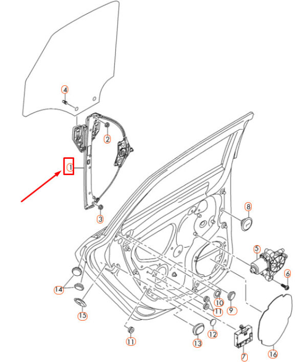 NEW AUDI A3 8V REAR RIGHT DOOR WINDOW REGULATOR 8V4839462 - Image 8