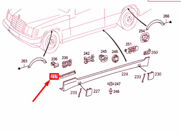 NEW MERCEDES-BENZ C W202 FRONT RIGHT SIDE PANELING SEAL A2026984230 - Image 8