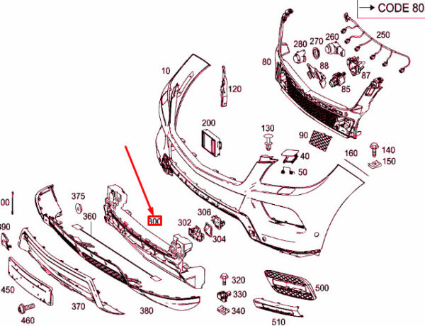 NEW MB GLE W166 FRONT BUMPER CENTRAL IMPACT ABSORBER A2928850837 ORIGINAL - Image 6