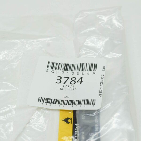 NEW VOLKSWAGEN ARTEON 3H7 REFRIGERANT AC TYPE PLATE LABEL 5QF010008A ORIGINAL - Image 6