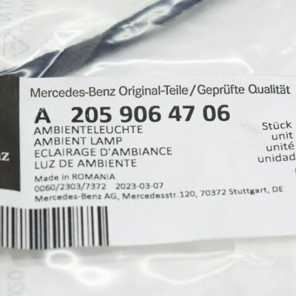 NEW MB C W205 LEFT DOOR AMBIENT LAMP CABLE HARNESS A2059064706 ORIGINAL - Image 6