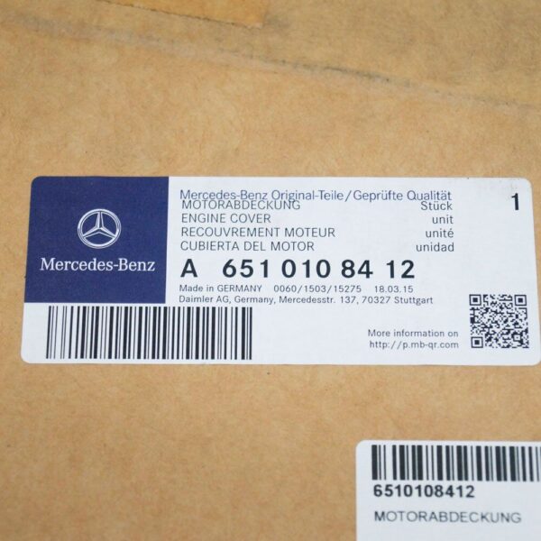 NEW MERCEDES BENZ ML W166 PLASTIC ENGINE COVER A6510108412 ORIGINAL - Image 6