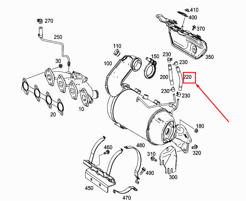 NEW MERCEDES-BENZ CITAN W415 EXHAUST GAS HOSE A6071420283 ORIGINAL 6 NEW MERCEDES-BENZ CITAN W415 EXHAUST GAS HOSE A6071420283 ORIGINAL - Image 6